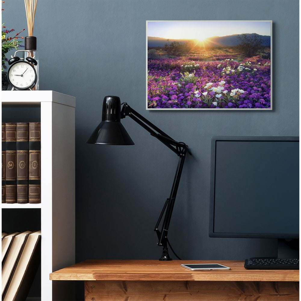 The Stupell Home Decor Collection Dune Wildflowers at Sunset Wood Wall Art