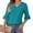 Light Blue, variant on Viluyesy V-Neck T-Shirt for Womens 3/4 Sleeves Shirt Tops Loose Blouse Black Size S