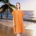thumbnail image 4 of Greeniant Poncho de microfibra para surf, bata cambiante, traje de neopreno suave para nadar Traje de baño Naranja 41 pulgadas, 4 of 6