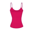 thumbnail image 2 of Basic Women Short Cami Built-In Shelf Bra - Fuchsia, M, 2 of 3