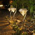 thumbnail image 2 of Luces solares de diamante, luces LED para césped, luces de jardín exteriores a prueba de lluvia, luces para césped, farolas para jardines de villas (luz cálida), 2 of 5