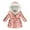 C-Rose Gold, variant on Girl's Winter Coat Parkas Warm Hooded Puffer Jacket Long Tuni Quilted Jacket With Faux Fur Hood E-Pink