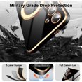 thumbnail image 6 of Samsung Galaxy S24 Case with Ring Kickstand [Compatible with Magsafe] [Lens Camera Protector] Soft TPU Electroplated Protective Samsung Galaxy S24 Magnetic Stand Phone Case Black, 6 of 13
