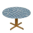 thumbnail image 3 of HAOXIT Light Blue Round Tablecloth Table Cloth Round Cover Waterproof Washable Table Decor Used for Gatherings Restaurants Kitchens Banquets 31-35, 3 of 8