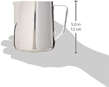 Rhino Coffee Gear 0799439358034 Milk Pitcher, 32 oz, Silver
