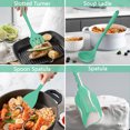 thumbnail image 2 of Walchoice 7-Piece Silicone Cooking Utensils Set, Green Kitchen Utensils, Non-stick Gadgets Tools Include Slotted Turner, Soup Ladle, Pasta Server, 2 of 7