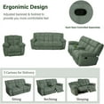 thumbnail image 2 of Golden Furniture Green Corduroy 3-Piece Living Room Manual Recliner Sofa Set, 2 of 5