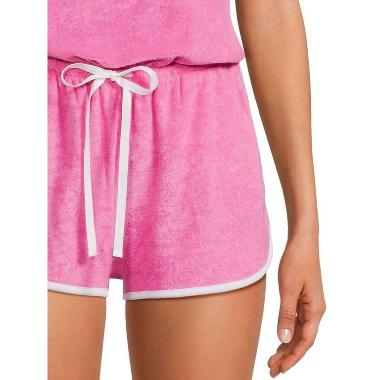 No Boundaries Junior s Strapless Terry Cloth Romper Sizes XS 3XL Walmart