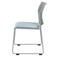 thumbnail image 2 of Hampden Furnishings Jody Collection Vinyl Padded Stack Chair, Grey/Blue, Pack of 4, 2 of 4