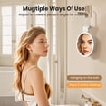 thumbnail image 5 of Lighted Makeup Mirror with 20X Magnification, Rechargeable Double Sided Vanity Mirror with 3 Color Lighting Modes and Adjustable Brightness, LED Desktop Mirror for Bathroom Bedroom, Gifts for Women, 5 of 10