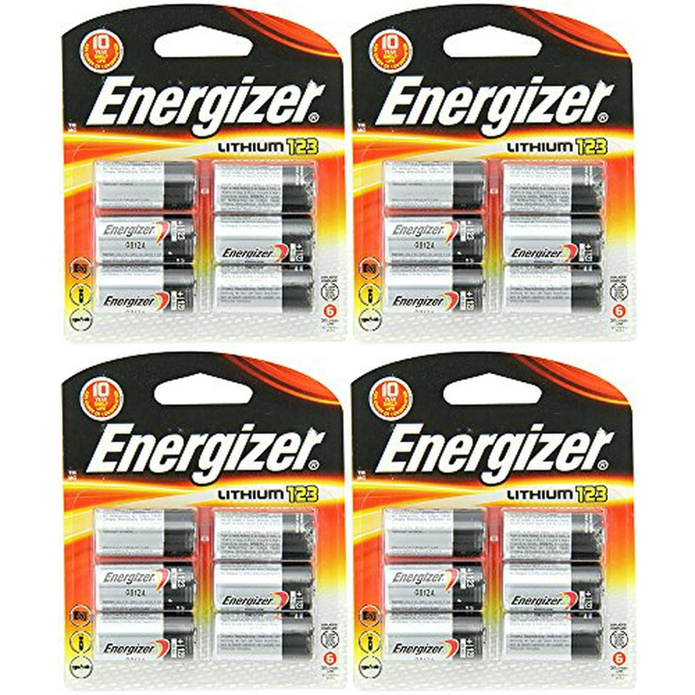 Energizer 123 Lithium aaFzK Battery, 6 Count (4 Pack)