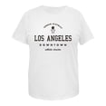 thumbnail image 1 of Playera Simply Basic para Mujer, Cuello Redondo Estampado NY Manga Corta Blanco Talla EG, 1 of 4