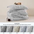thumbnail image 5 of U by Bedsure Queen Tufted Boho Comforter Set, 3 Pieces Farmhouse Shabby Chic Embroidery Bedding Set, Soft Jacquard Gray Comforter for All Seasons, Oyster Mushroom, 5 of 10