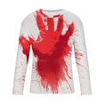 thumbnail image 4 of NaWent Déguisements d'Halloween en Liquidation pour Hommes Hallowmas Mode Décontractée Chandail à Imprimé pour Hommes Manches Longues Col Rond Chemisiers Hauts, 4 of 4