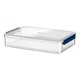 thumbnail image 1 of A4 Transparent Storage Box Portable Plastic Document Blue, 1 of 5