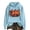 Sky Blue, variant on Womens Hoodies Beige Women's Halloween Themed Hoodie with Pockets Fall Winter Sweatshirt for Women L