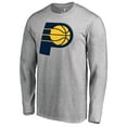thumbnail image 2 of Men's Heather Gray Indiana Pacers Primary Logo Long Sleeve T-Shirt, 2 of 3