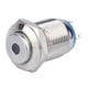thumbnail image 4 of Orificio de montaje 19mm 12V Indicador impermeable luz de color azul LED Lámpara de señal Resaltado ~ Pie de soldadura plana Yotijar  Luz piloto de metal de 12 V, 4 of 6