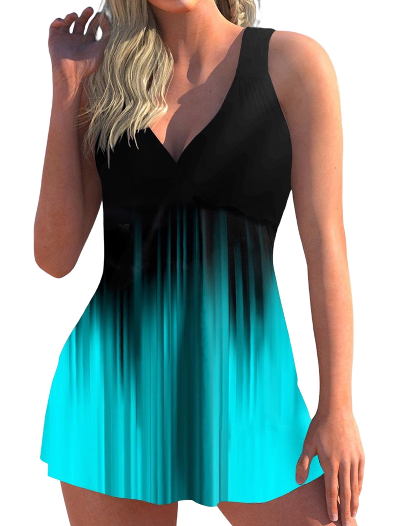 Gvmfive Womens Tankini Swimwear Two Piece Bathing Suits Floral Print