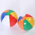 thumbnail image 4 of 6 pelotas de playa inflables de colores para verano, divertidas pelotas de playa para jugar en la piscina, juguete para niños (38 cm), 4 of 5