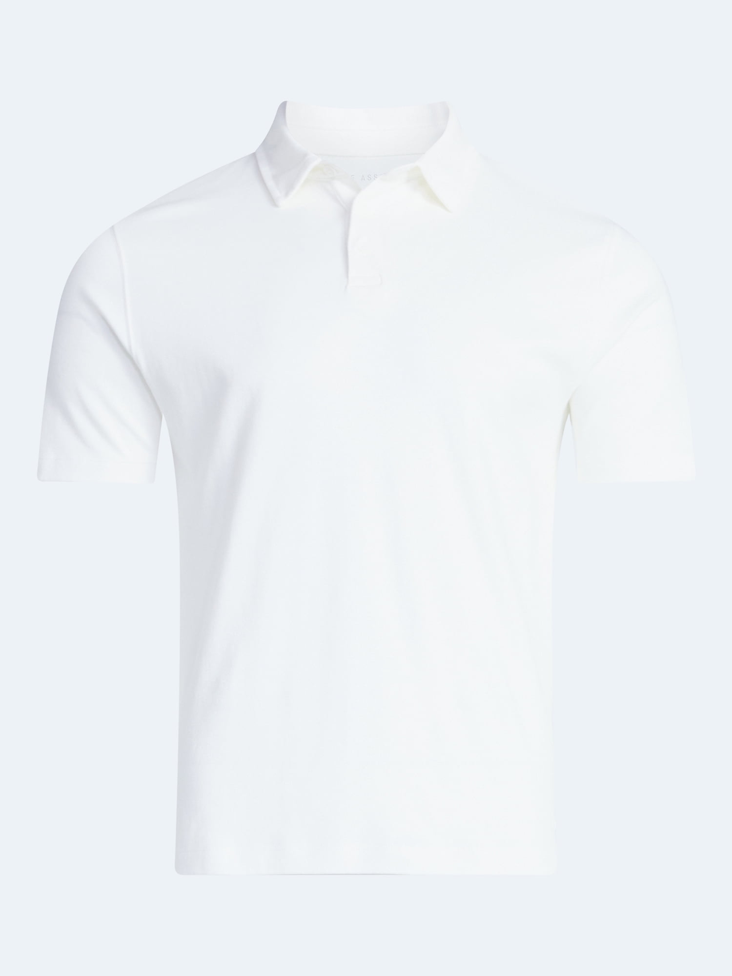 Free Assembly Mens Cotton Polo Shirt with Short Sleeves, Sizes XS-3XL