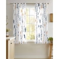 thumbnail image 4 of Blue Yellow Spring Floral Sheer Curtains 54 Inch Length 2 Panels Set for Living Room/Bedroom, Watercolor Botanical Flowers Kitchen Curtains Grommet Semi-Sheer Curtains Window Treatments 42"x54"x2, 4 of 7