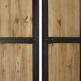 thumbnail image 4 of DecMode 48" x 71" Brown Wood Hinged Foldable Partition 3 Panel Room Divider Screen with Solid Wood Panels, 1-Piece, 4 of 8
