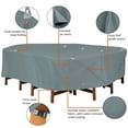 thumbnail image 6 of Classic Accessories Storigami Water-Resistant 108 Inch Easy Fold Rectangle/Oval Table & Chairs Cover, Monument Grey, 6 of 22
