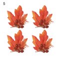 thumbnail image 2 of Neinkie 4Pcs Fall Themed Napkin Rings: Harvest Maple Fruit Maple Pumpkin Berry Napkin Rings Thanksgiving Napkin Rings Fall Harvest Napkin Rings Theme Thanksgiving Dinner Fall Gathering, 2 of 2