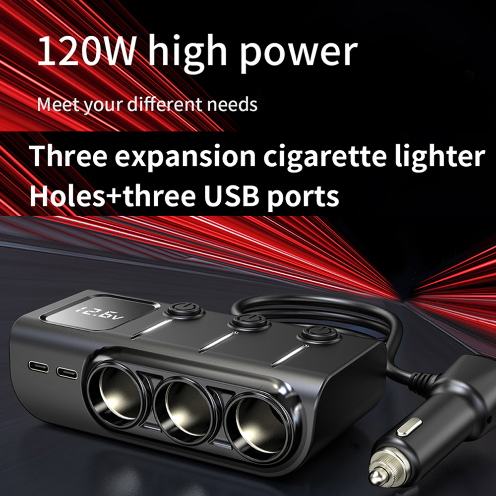 SIMR 3-Socket Car Charger with USB and USB-C Ports photo 7