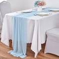 thumbnail image 2 of Dalrosia 10FT Chiffon Table Runner 29x120 Inches Wedding Runner Sheer Thanksgiving Christmas Bridal Shower Decorations, 2 of 8