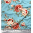 thumbnail image 1 of Soimoi Viscose Chiffon Fabric Check,Leaves & Begonia Floral Fabric Prints by Yard 42 Inch Wide, 1 of 1