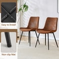 thumbnail image 4 of ExtraLco 7 Piece Round Dining Table Set for 6, 47.3 Inch Dining Table with 2-Tier Storage Shelf and Brown Upholstered Fabric Chairs for Dining Room Kitchen, 4 of 13