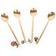 thumbnail image 1 of 4pcs Halloween Campa de café Cuchas Cosas de pastel de postres Cucharas de acero inoxidable, 1 of 5