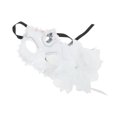 thumbnail image 1 of Unique Bargains 1 Pce Masque Demi-Visage de Princesse Lily pour Fête Masquée Blanc, 1 of 5
