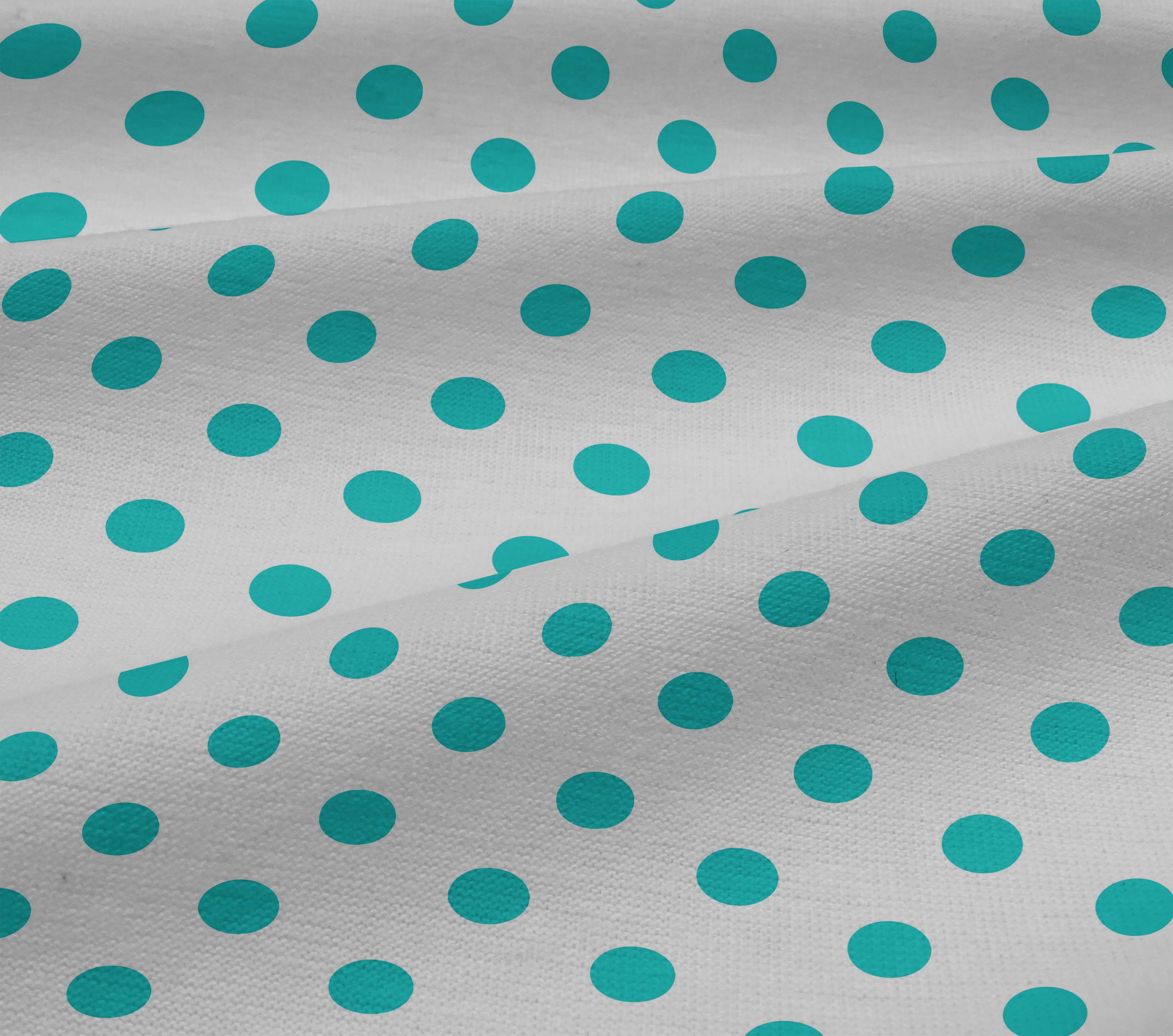 oneOone Cotton Jersey Turquoise Blue Fabric Polka Dots Dots Sewing Fabric By The Yard Printed Diy Clothing Sewing Supplies 58 Inch Wide