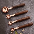 thumbnail image 6 of 8 pieces Rose Gold Copper Measuring Cups Set and Measuring Spoons Set with Scale, Wooden Handle Stainless Steel Dry & Liquid Measuring Cup for Cooking Baking, 6 of 18