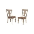 thumbnail image 2 of KB D6498-2 40 x 21 x 22.5 in. Wood Upholstered Dinette Dining Room Side Chairs, 2 Tone Brown - Set of 2, 2 of 4