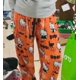 thumbnail image 1 of Sanrio-pantalones de pijama de franela de Hello Kitty para mujer, pantalón de dibujos animados de calabaza, Gato Kt, Otoño, cálido, informal, para el hogar, Graffiti, regalo para niña, 1 of 4