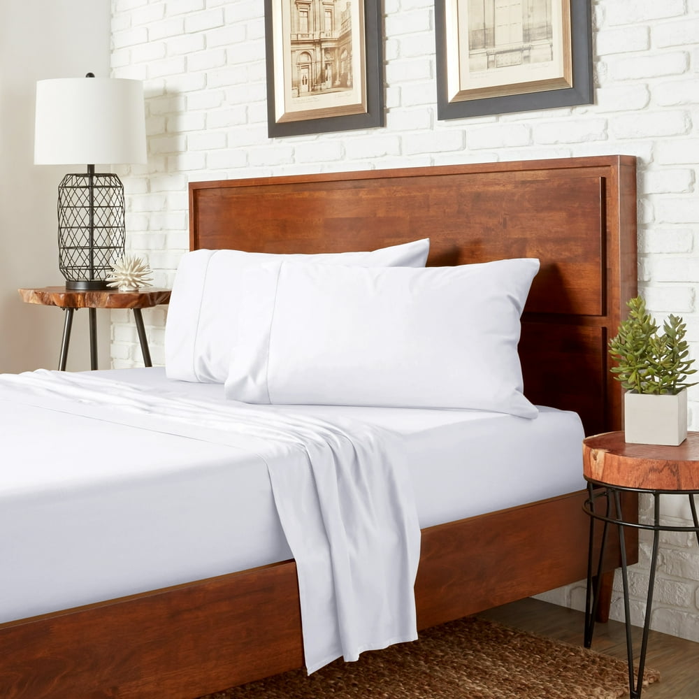 100 Cotton 810TC Snow White Twin Size Sheet Set ExtraLong Staple