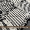 thumbnail image 4 of JCS Medium Weight Black White Ticking Stripe Homespun Cotton Fabric Sold by the Yard, 4 of 8