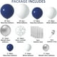 thumbnail image 2 of Kit de arco de globos plateados azul marino, 132 piezas, guirnalda de globos azul marino con confeti plateado blanco, globos de látex de diferentes tamaños para graduación, baby sho, 2 of 4