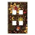 thumbnail image 1 of WIRESTER 4-Port Wall Plate for Keystone Jacks Modular Inserts Ethernet Cable, Celestial Sun Moon And Stars, 1 of 1