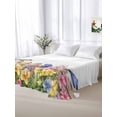 thumbnail image 6 of Spring Floral Flat Sheets Only Twin XL Size, Soft Breathable Bed Top Sheets for Mattress, Summer Birds Botanical Fence Luxury Bedding Flat Sheets for Home Hotel Bedroom Bed Protection, 6 of 9