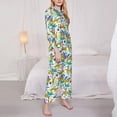 thumbnail image 3 of Honeii Summer Leopard print Women's Pajama Sets Long Sleeve Button Down Sleepwear Nightwear Soft Pjs Lounge Sets-XX-Large, 3 of 7