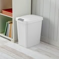 thumbnail image 4 of 7.5 Gallon TouchTop Wastebasket Trash Can with Pop Up Lid for Kitchen, Bathroom, Mudroom or Office, 4 Pack, White, 4 of 9