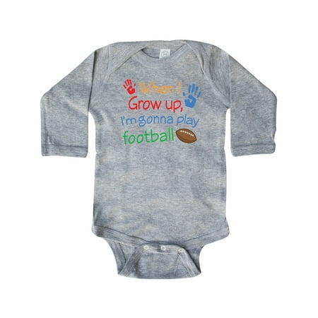 

Inktastic Future Football Player Gift Baby Boy Long Sleeve Bodysuit