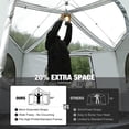 thumbnail image 6 of REDCAMP Canopy Camping Tent-Inner Tent (Frame/Top NOT Included) | Camping Cube Tent for 10"x10" Pop Up Canopy with Mesh Window, Converts Straight Leg Canopy into Camping Shelter, 4-6 Person, 6 of 10