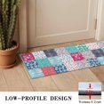 thumbnail image 3 of Bohemian Floral Patchwork Non-Slip Entryway Door Mat,Boho Indoor Decor Durable Low Plush Door Mat,Washable Welcome Rug for Patio Hallway Home Decor 16x47 Inches, 3 of 7