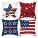 thumbnail image 2 of Juego de 4 Almohadas con La Bandera Del Día de La Independencia, Juego de Cuatro Piezas con Estampado de Terciopelo Melocotón, Funda de Almohada para Sofá, Cojín para Dormitorio, 2 of 6
